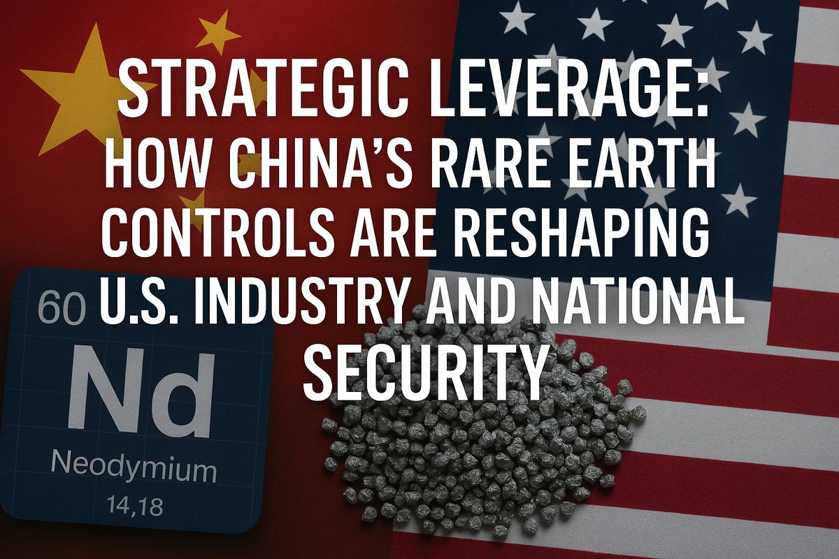 Strategic Leverage: How China’s Rare Earth Controls Are Reshaping U.S. Industry and National Security