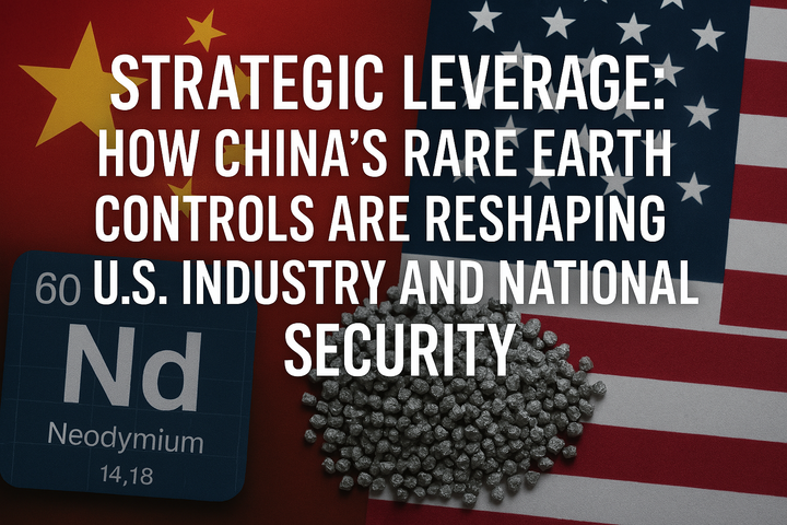 Strategic Leverage: How China’s Rare Earth Controls Are Reshaping U.S. Industry and National Security